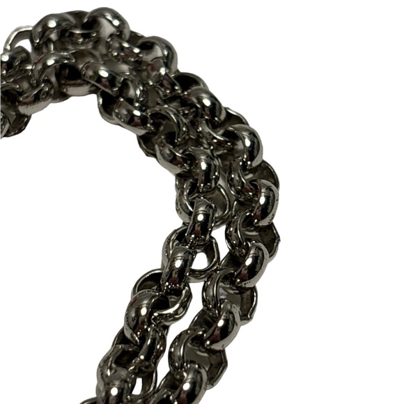 Whiting & Davis Silver Tone Linked Chain Necklace 25” - Picture 6 of 7